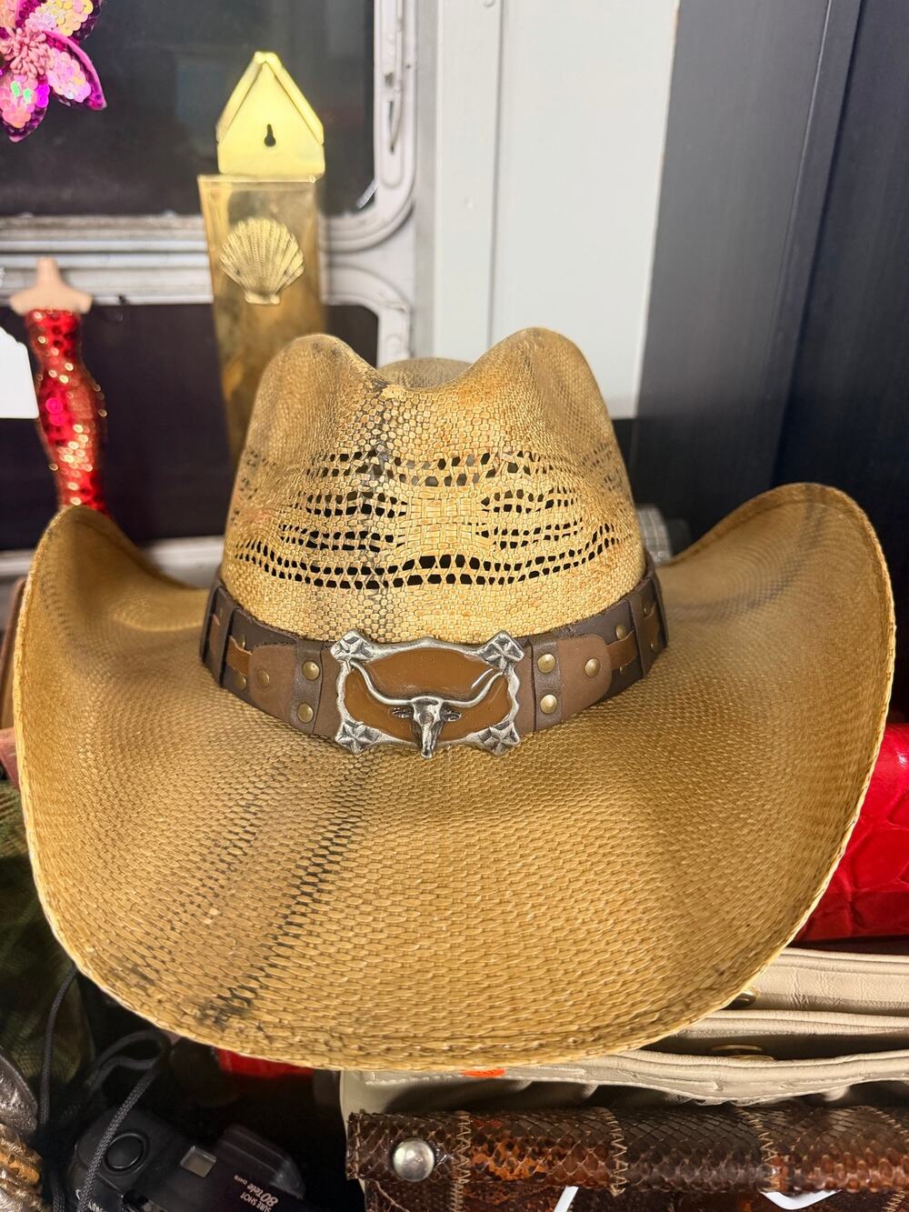 Gone Country Headline Series Straw Cowboy Hat Medium Longhorn